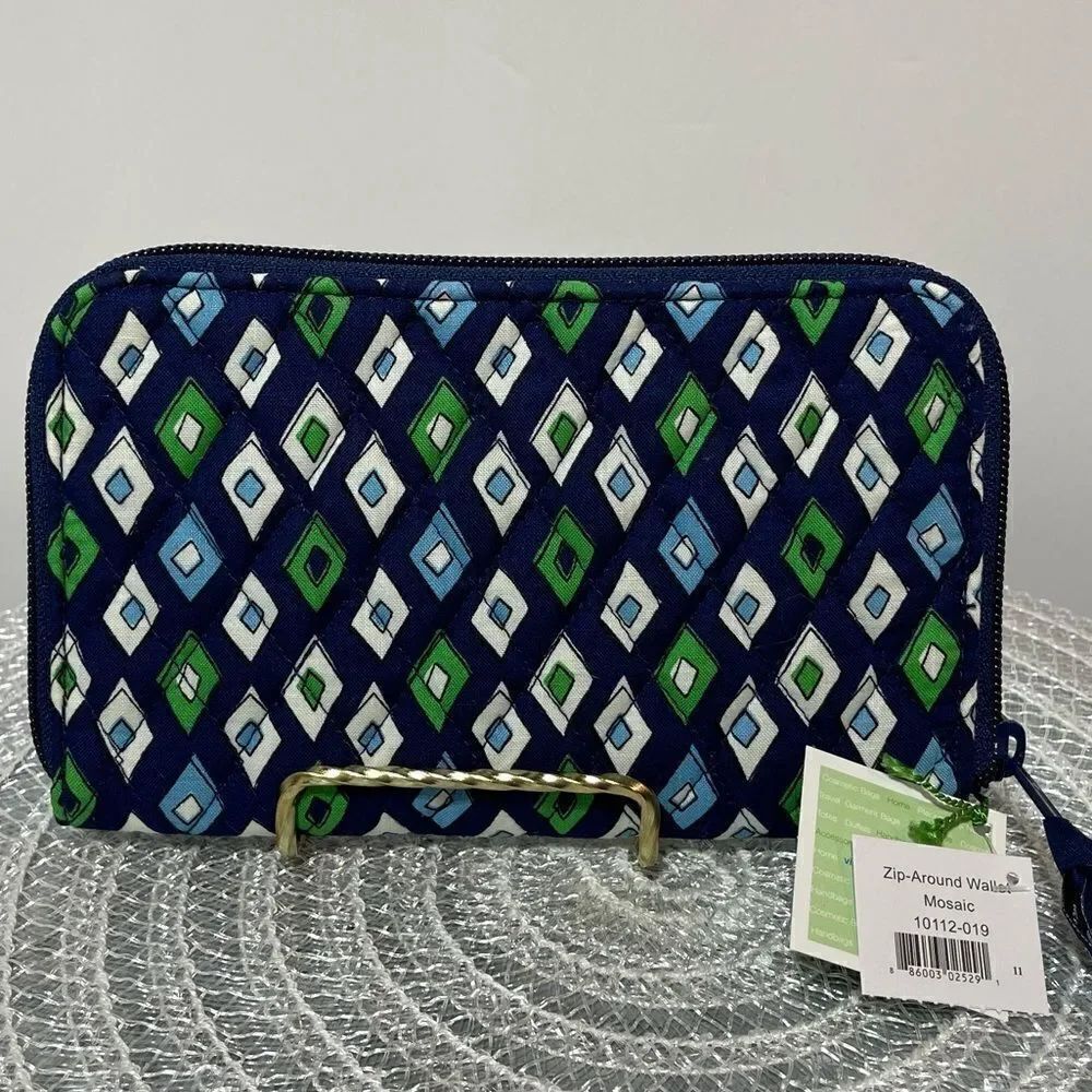 Vera Bradley Zip Around Wallet Mosaic NWT